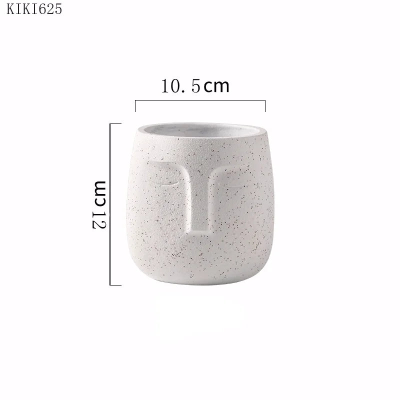 Face Ceramic Flower Pot