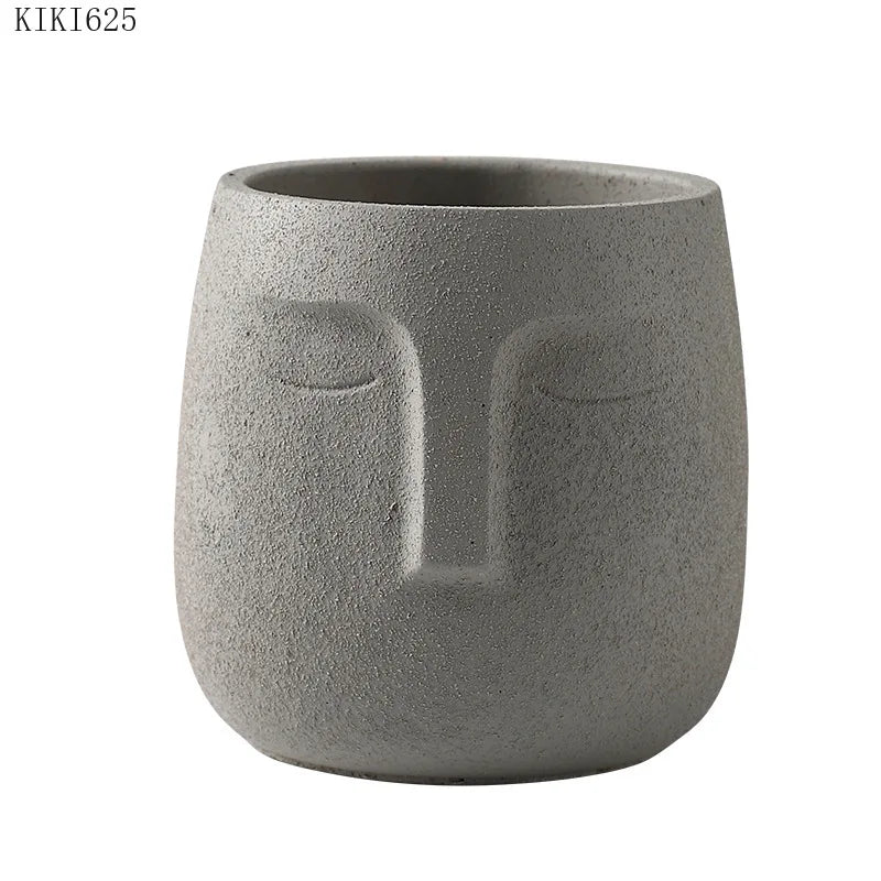 Face Ceramic Flower Pot