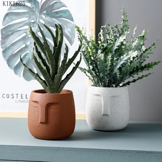 Face Ceramic Flower Pot