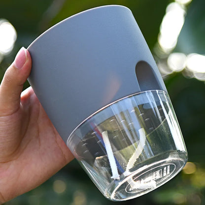 Transparent Double Layer Plastic Flower Pot