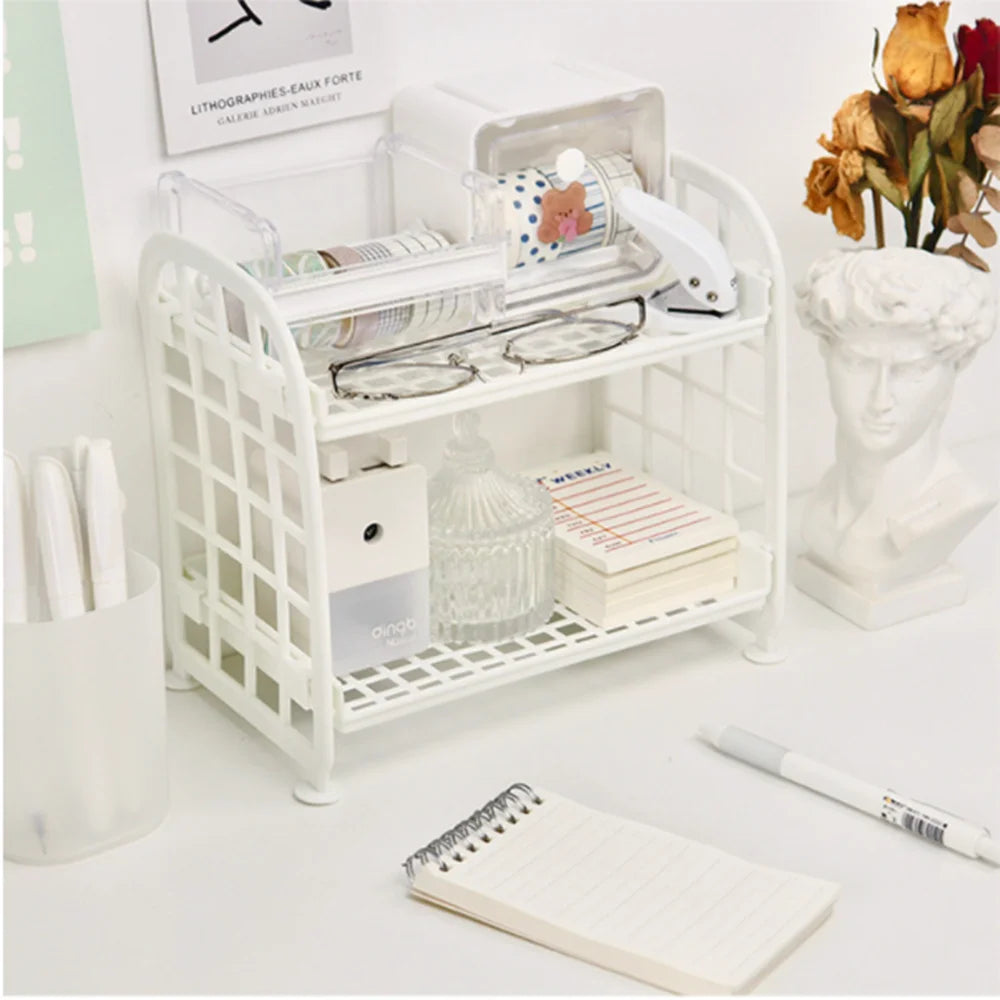 Double Layer Hollow Shelf Rack