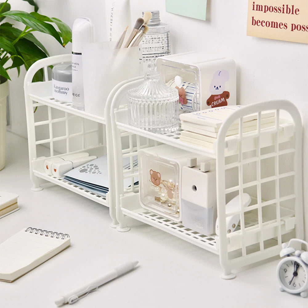 Double Layer Hollow Shelf Rack