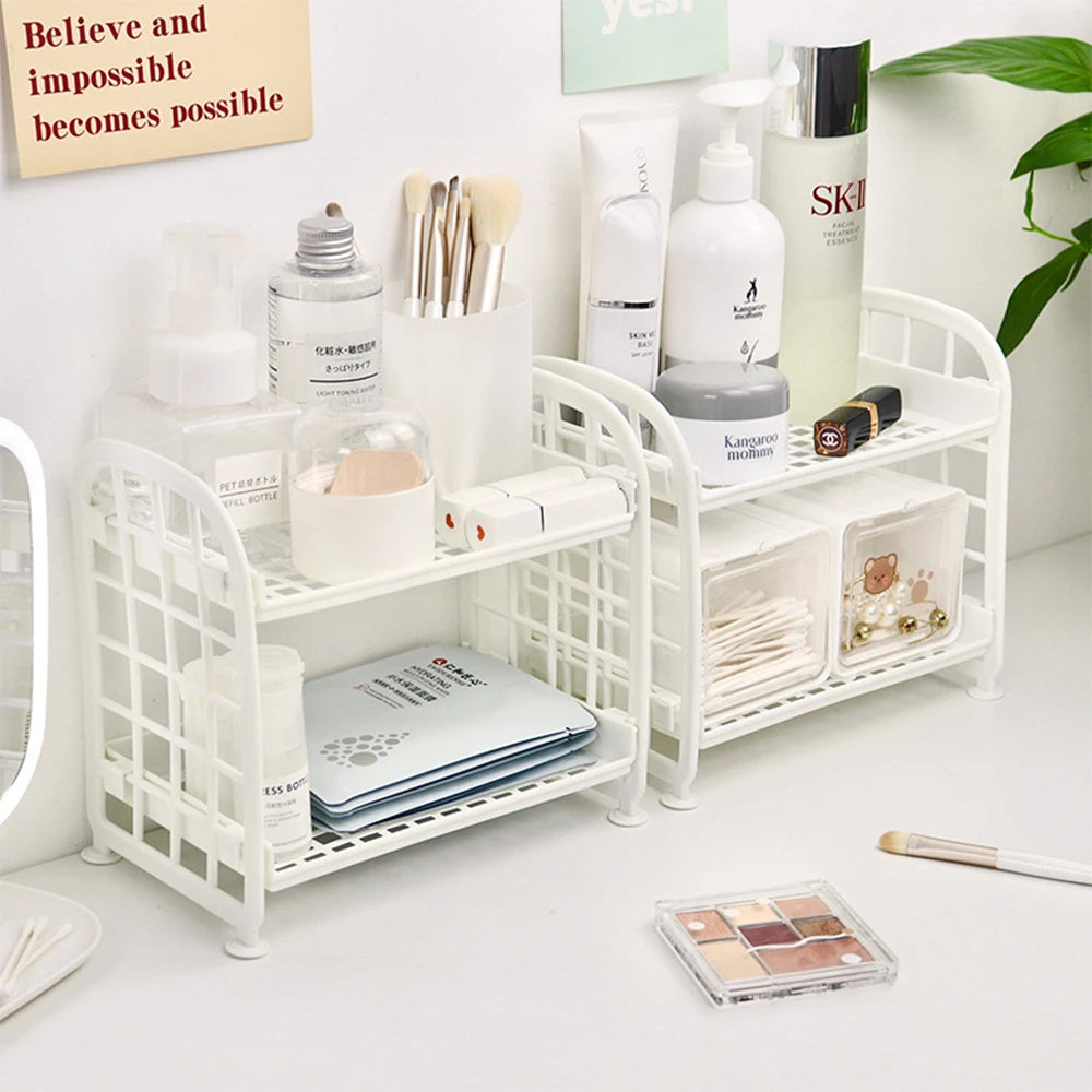 Double Layer Hollow Shelf Rack
