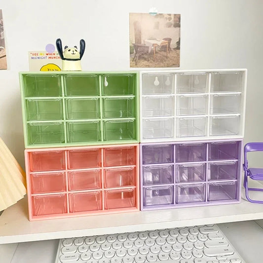 Desktop 9 Grid Storage Boxes