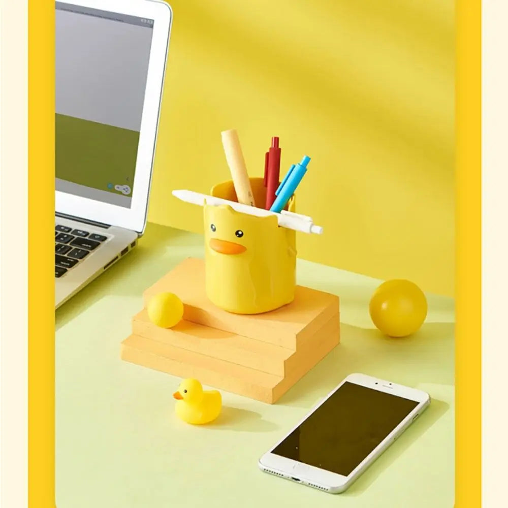 Cartoon Little Yellow Duck Pen Holder