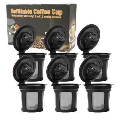 1/4-Piece Reusable K-Cup Coffee Filters with Integrated Mesh Filter Fill for Keurig 2.0 1.0 Mini Plus Select Single Cup Makers