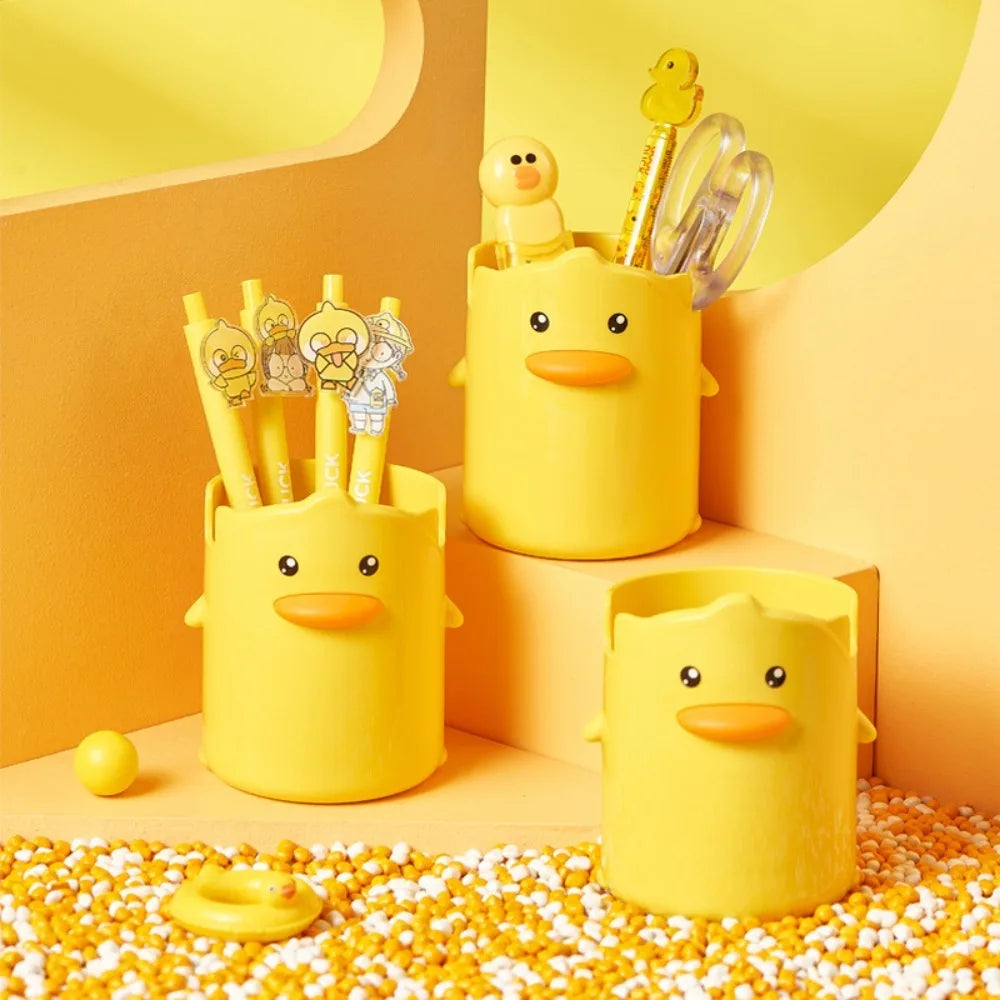 Cartoon Little Yellow Duck Pen Holder