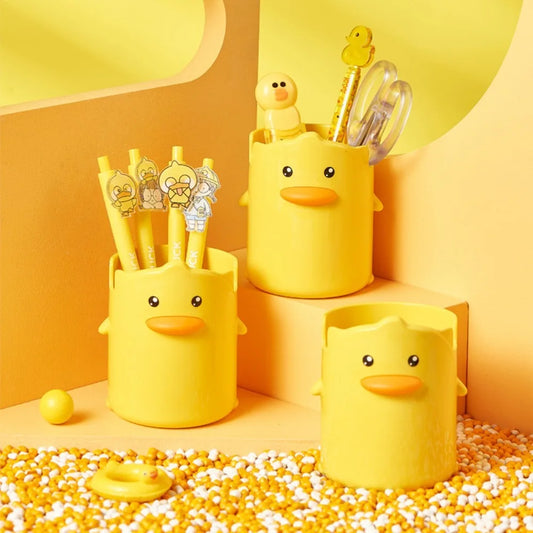 Cartoon Little Yellow Duck Pen Holder