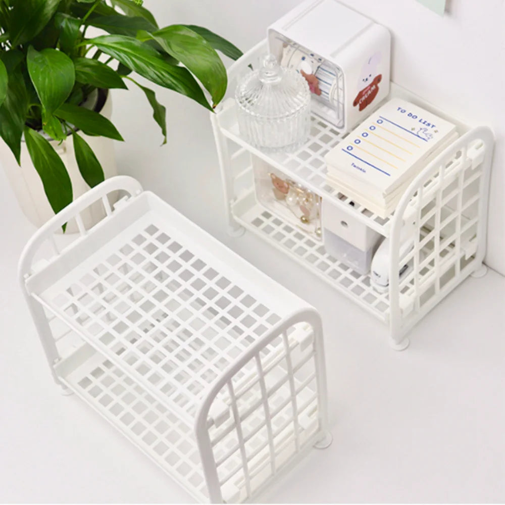 Double Layer Hollow Shelf Rack